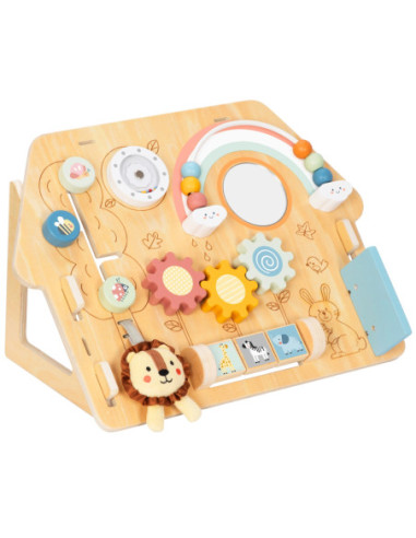 TOOKY TOY Duża Drewniana Tablica Manipulacyjna Domek - Centrum Aktywności