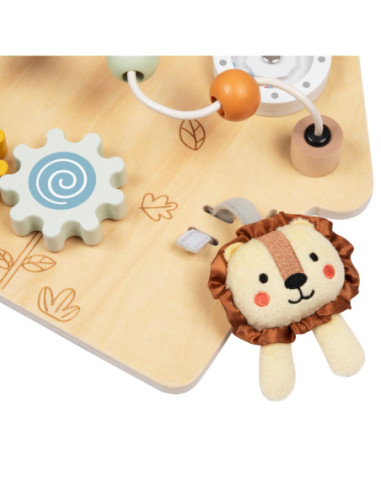 TOOKY TOY Duża Drewniana Tablica Manipulacyjna Domek - Centrum Aktywności