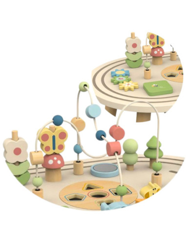TOOKY TOY Drewniany Stolik Aktywności Safari