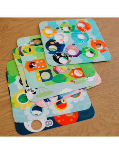 TOOKY TOY Drewniana Gra Zręcznościowa 2w1 Wyciągnij Robaczki dla Dzieci