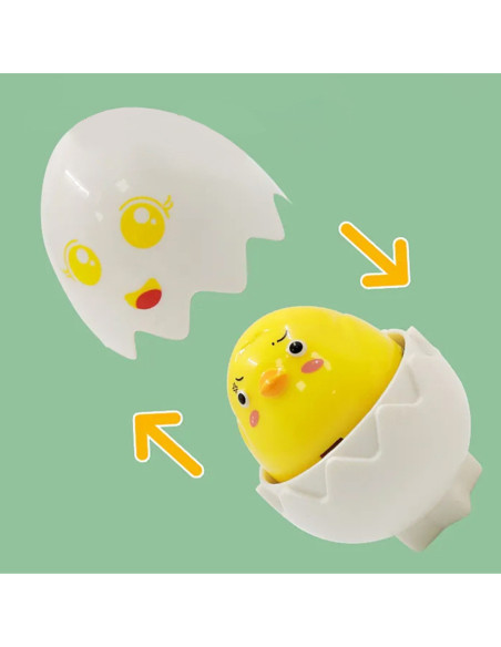 WOOPIE Kolorowe Jajka Edukacyjne z Kurczakiem Efekty Dźwiękowe 6szt