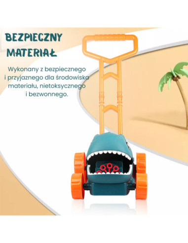 WOOPIE Kosiarka na Bańki Mydlane Dinozaur z Płynem w Zestawie