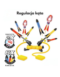 WOOPIE Podwójna Wyrzutnia Rakiet Piankowych Regulowana 2