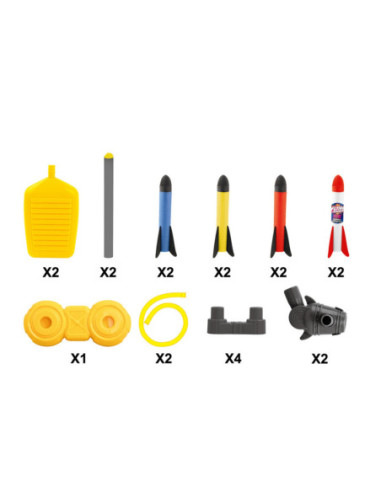 WOOPIE Podwójna Wyrzutnia Rakiet Piankowych Regulowana