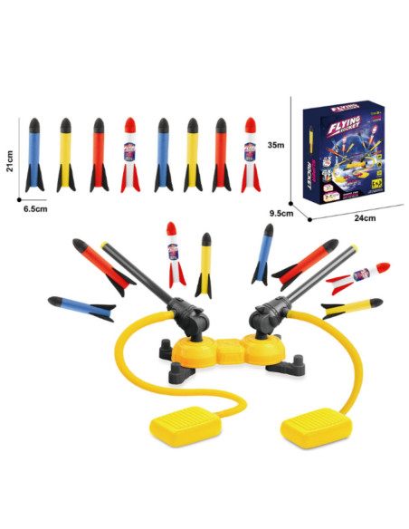 WOOPIE Podwójna Wyrzutnia Rakiet Piankowych Regulowana