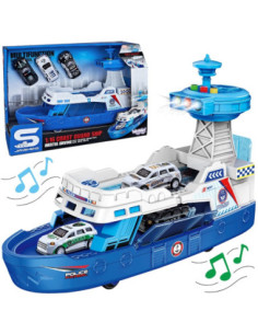 WOOPIE Policyjna Łódź Patrolowa 1:16 Efekty Świetle i Dźwiękowe