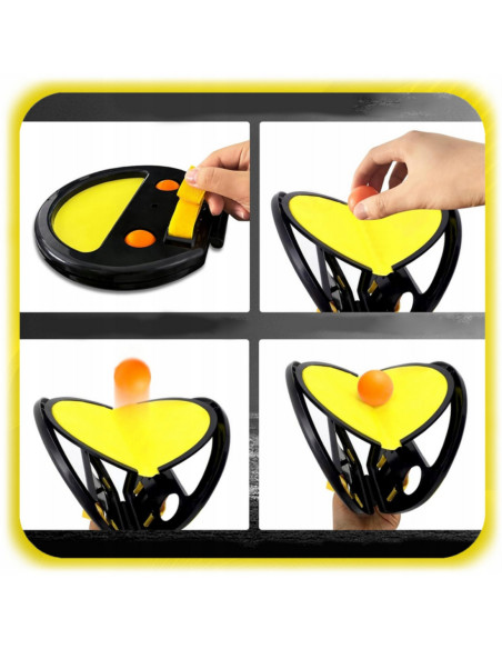 WOOPIE Catch Ball Gra Zręcznościowa Rzucaj Łap Dla Dwojga 2x Paletki+ 4 Piłki