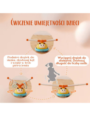 WOOPIE Skakanka Automatyczna dla Dzieci 2w1 Pszczółka Rzut Obręczą