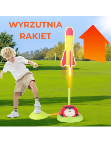 WOOPIE Zabawka 3w1 Gra Zręcznościowa Dla Dzieci Wyrzutnia Rakiet Skakanka Ringo