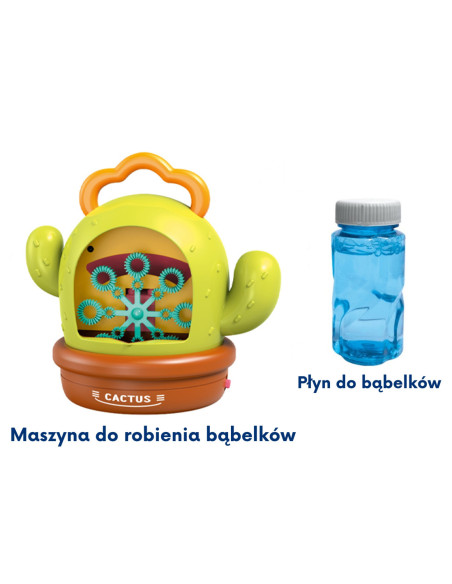 WOOPIE Kaktusowa Elektryczna Maszyna Do Bąbelków Efekty Dźwiękowe i Świetlne