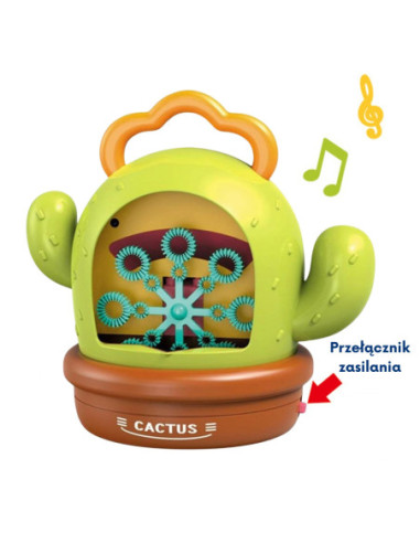 WOOPIE Kaktusowa Elektryczna Maszyna Do Bąbelków Efekty Dźwiękowe i Świetlne