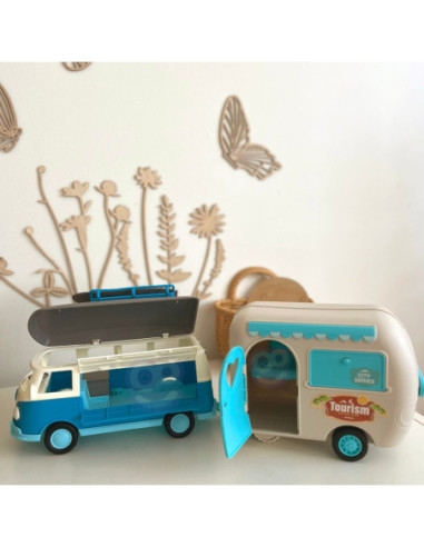 WOOPIE Kamper z Przyczepką Efekty Świetlne i Dźwiękowe