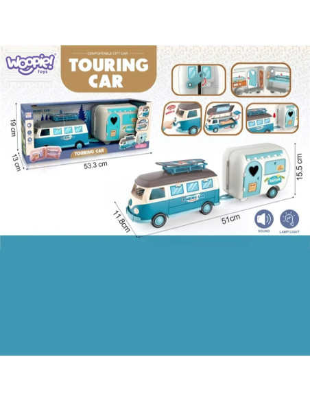 WOOPIE Kamper z Przyczepką Efekty Świetlne i Dźwiękowe