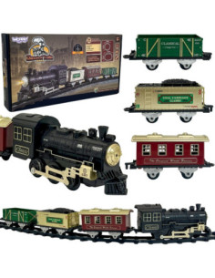 WOOPIE Klasyczny Pociąg Parowy Lokomotywa Tor XXL