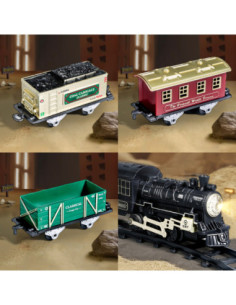 WOOPIE Klasyczny Pociąg Parowy Lokomotywa Tor XXL 2