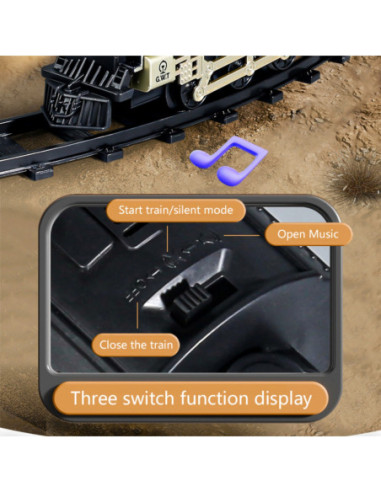 WOOPIE Klasyczny Pociąg Parowy Lokomotywa Tor XXL