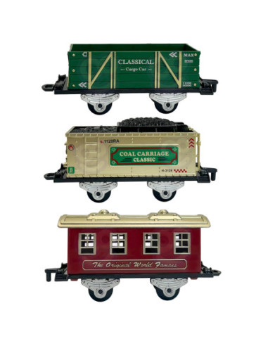 WOOPIE Klasyczny Pociąg Parowy Lokomotywa Tor XXL