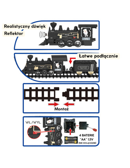 WOOPIE Pociąg Parowy  Magia Kolei z Dźwiękiem