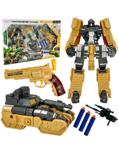 WOOPIE Zestaw Robot Bojowy Transformujący i Wyrzutnie