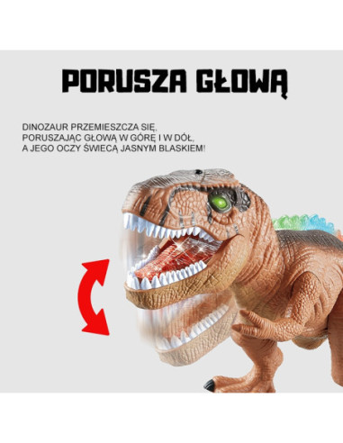 WOOPIE Zdalnie Sterowany Dinozaur T-Rex Realistyczny Król Jurajski!