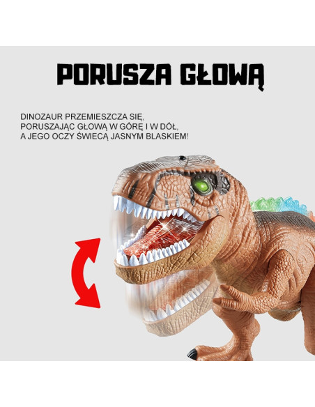 WOOPIE Zdalnie Sterowany Dinozaur T-Rex Realistyczny Król Jurajski!
