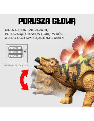 WOOPIE Zdalnie Sterowany Dinozaur Stegozaur Ożyw Prehistoryczny Świat w Twoim Domu!