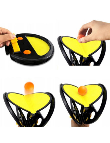 WOOPIE Catch Ball Gra Zręcznościowa Rzucaj Łap Dla Dwojga 2x Paletki+ 4 Piłki