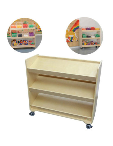 MASTERKIDZ Regał na Kółka - 3 Półki Na Akcesoria Do Tablicy STEM