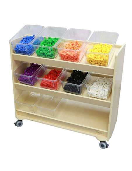 MASTERKIDZ Regał na Kółka - 3 Półki Na Akcesoria Do Tablicy STEM