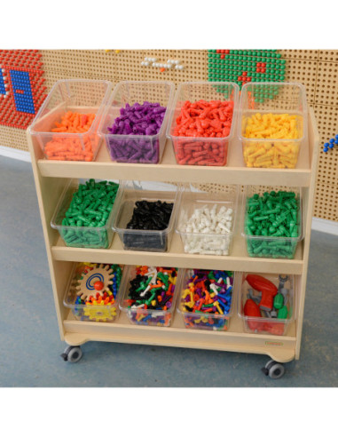 MASTERKIDZ Regał na Kółka - 3 Półki Na Akcesoria Do Tablicy STEM