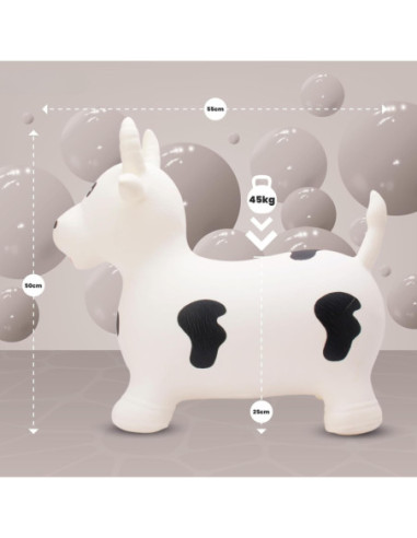 WOOPIE Skoczek Gumowy do Skakania Krówka + Pompka