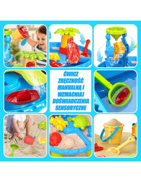 WOOPIE Stolik Wodny z Krzesełkiem 16 Akcesorii