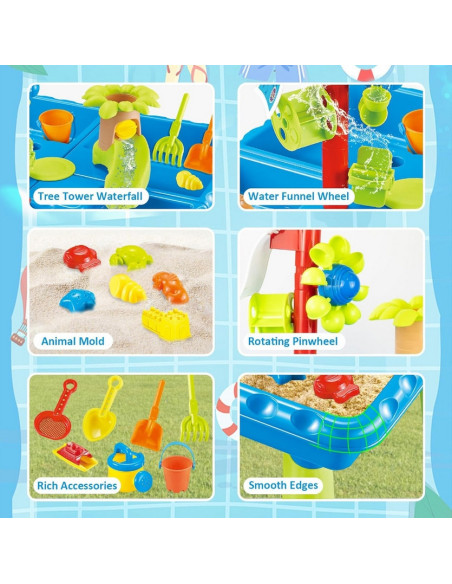 WOOPIE Stolik Wodny z Krzesełkiem 13 Akcesorii