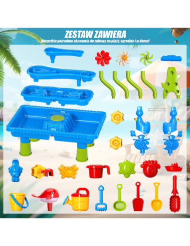 WOOPIE Stolik Wodny i Piaskowy Park Rozrywki 4w1