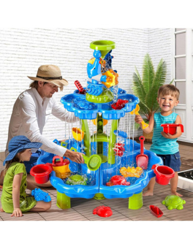 WOOPIE Stolik Wodny i Piaskowy Piaskownica z Ośmiornicą Akcesoria