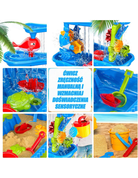 WOOPIE Duży Interaktywny Stolik Wodny i Piaskowy Park wodny