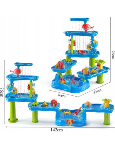 WOOPIE Duży Interaktywny Stolik Wodny i Piaskowy Park wodny