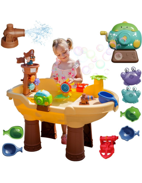 WOOPIE Stolik Wodny Piracka Łódź Armatka Wodna Bąbelki