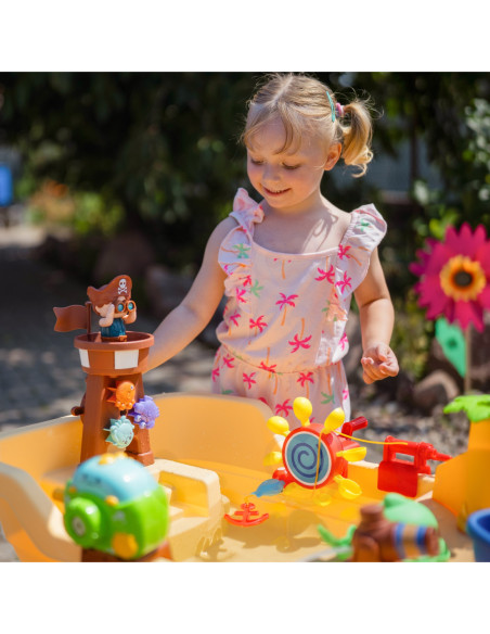 WOOPIE Stolik Wodny Piracka Łódź Armatka Wodna Bąbelki