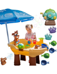 WOOPIE Stolik Wodny Piracka Łódź Armatka Wodna Bąbelki Parasol