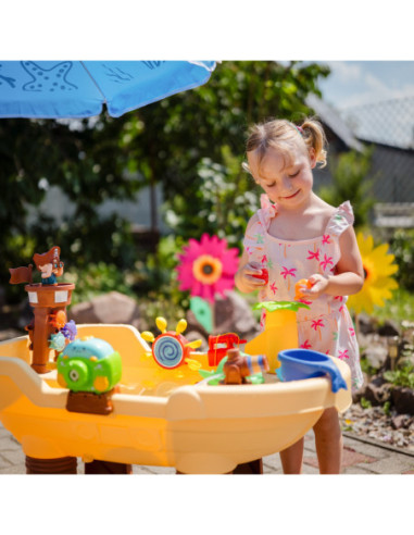 WOOPIE Stolik Wodny Piracka Łódź Armatka Wodna Bąbelki Parasol