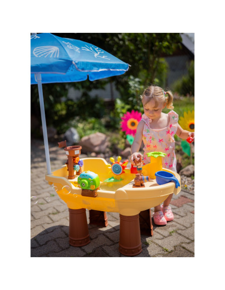 WOOPIE Stolik Wodny Piracka Łódź Armatka Wodna Bąbelki Parasol