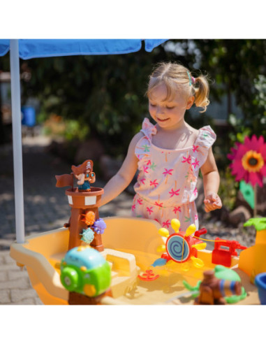 WOOPIE Stolik Wodny Piracka Łódź Armatka Wodna Bąbelki Parasol