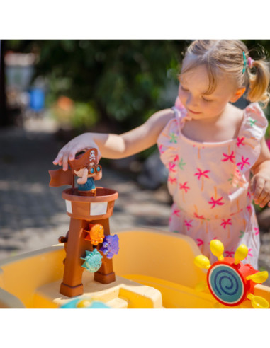 WOOPIE Stolik Wodny Piracka Łódź Armatka Wodna Bąbelki Parasol