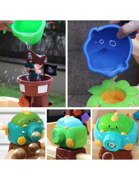 WOOPIE Stolik Wodny Piracka Łódź Armatka Wodna Bąbelki Parasol