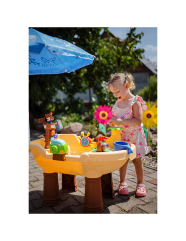 WOOPIE Stolik Wodny Piracka Łódź Armatka Wodna Bąbelki Parasol