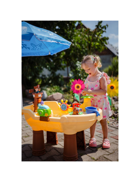 WOOPIE Stolik Wodny Piracka Łódź Armatka Wodna Bąbelki Parasol