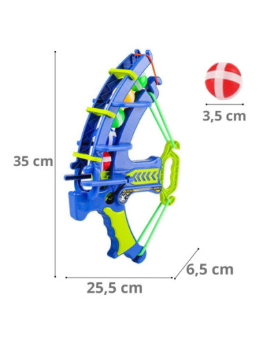 WOOPIE Gra Zręcznościowa w Rzutki na Rzepy Zestaw 2w1 Tarcza + Wyrzutnia Łuk Dino