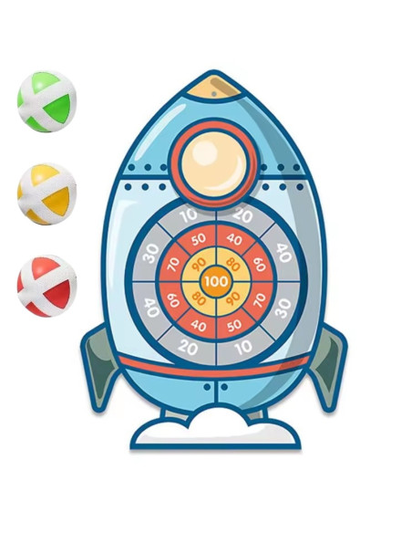 WOOPIE Gra Zręcznościowa w Rzutki na Rzepy Tarcza Rakieta