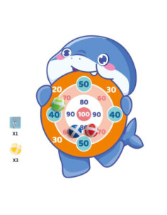 WOOPIE Gra Zręcznościowa w Rzutki na Rzepy Tarcza Rekin 2